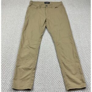 DUER Pants Fits Mens 34x31 Khaki NuStretch Slim Straight Trouser Performance